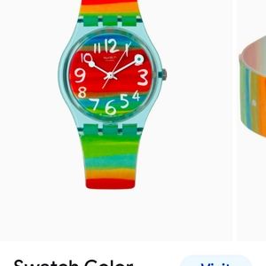 Multi-colored Swatch Watch